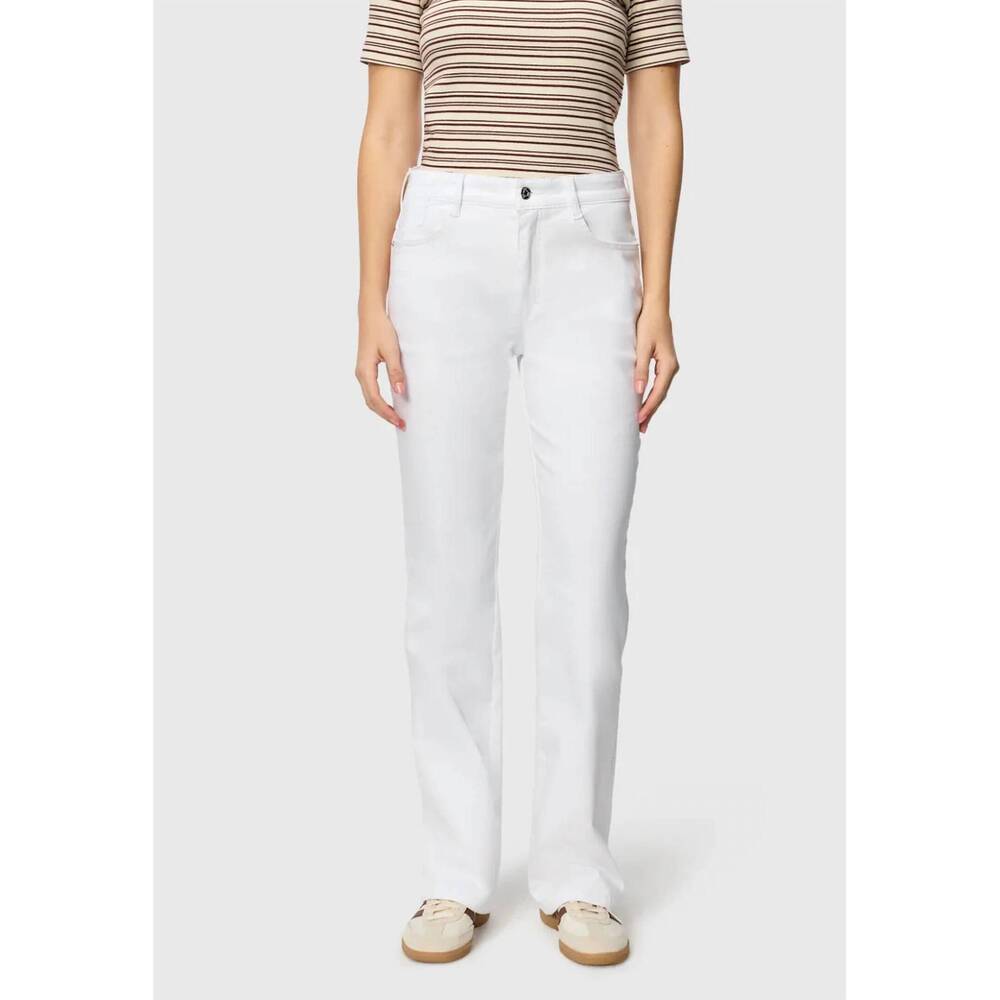 NEW MAC JEANS laura flared fit jeans in white